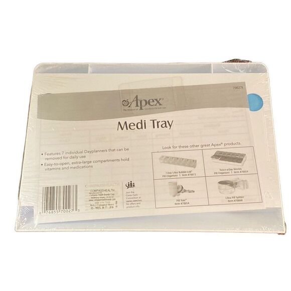 NEW Apex Medi Tray Large 7 Day Pill Tray - Picture 2 of 2